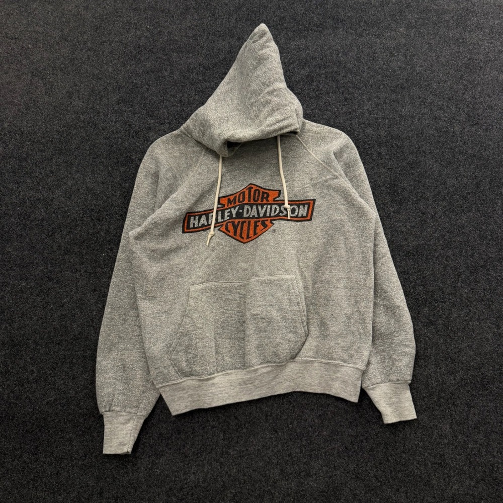 Vintage 70s Champion Blue Bar Harley-Davidson Hoodie … - Gem